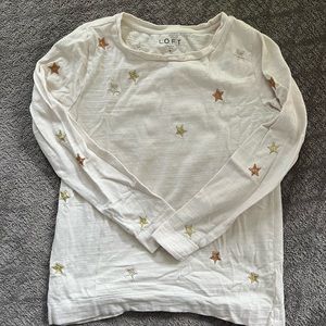 LOFT Embroidered Star Pullover